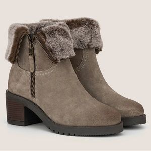 Vintage Foundry Co. Jeanette Bootie Grey Fur Lug Sole